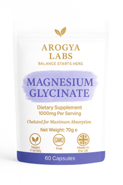 Arogya Magnesium Glycinate - High Absorption Chelated Magnesium Supplement